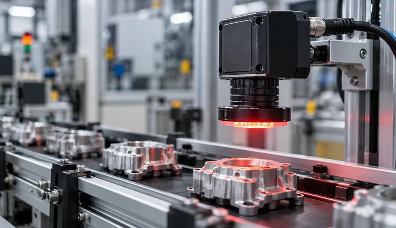 Inspeção visual industrial com sensor de visão AI